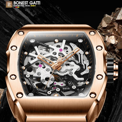 BONEST GATTI BG9905 – Exposed automatic movement macro view
