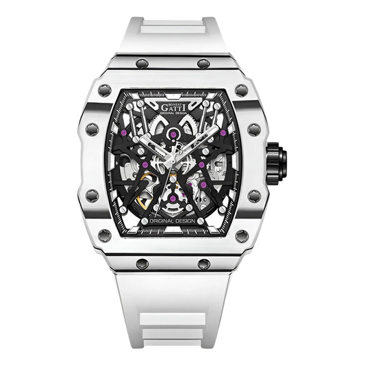 BONEST GATTI BG9907 – White Edition with White fiber case and white strap
