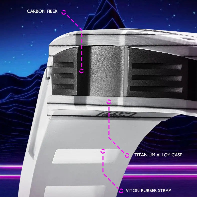 BONEST GATTI BG9907 – Viton rubber strap with folding titanium clasp
