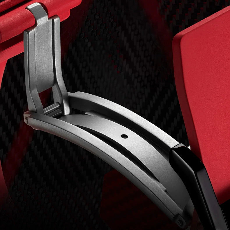 BONEST GATTI BG9916 – Crimson Pulse Edition with red strap and carbon fiber body
