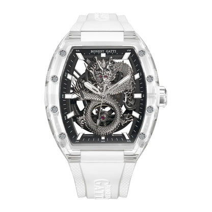 BONEST GATTI BG9980 – Frost Guardian Edition with white ceramic strap and sapphire crystal dial

