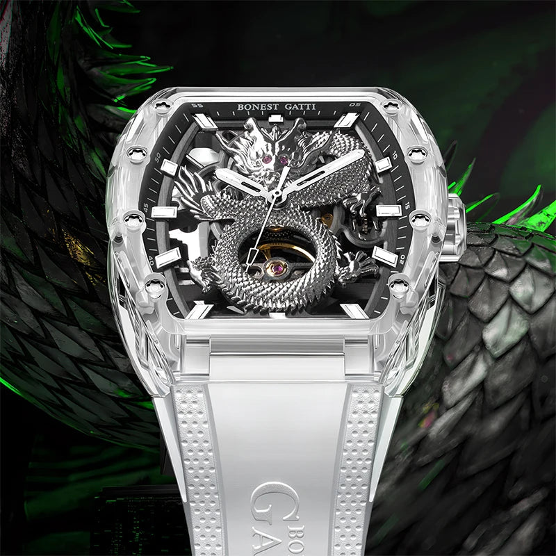 BONEST GATTI BG9980 – Frost Guardian Edition with white ceramic strap and sapphire crystal dial

