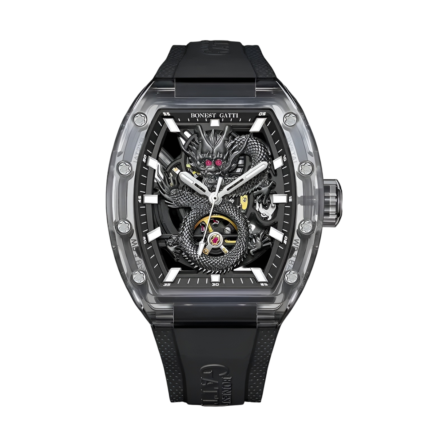 BONEST GATTI BG9980 – Shadow Dragon Edition featuring black bronze case and luminous dragon dial
