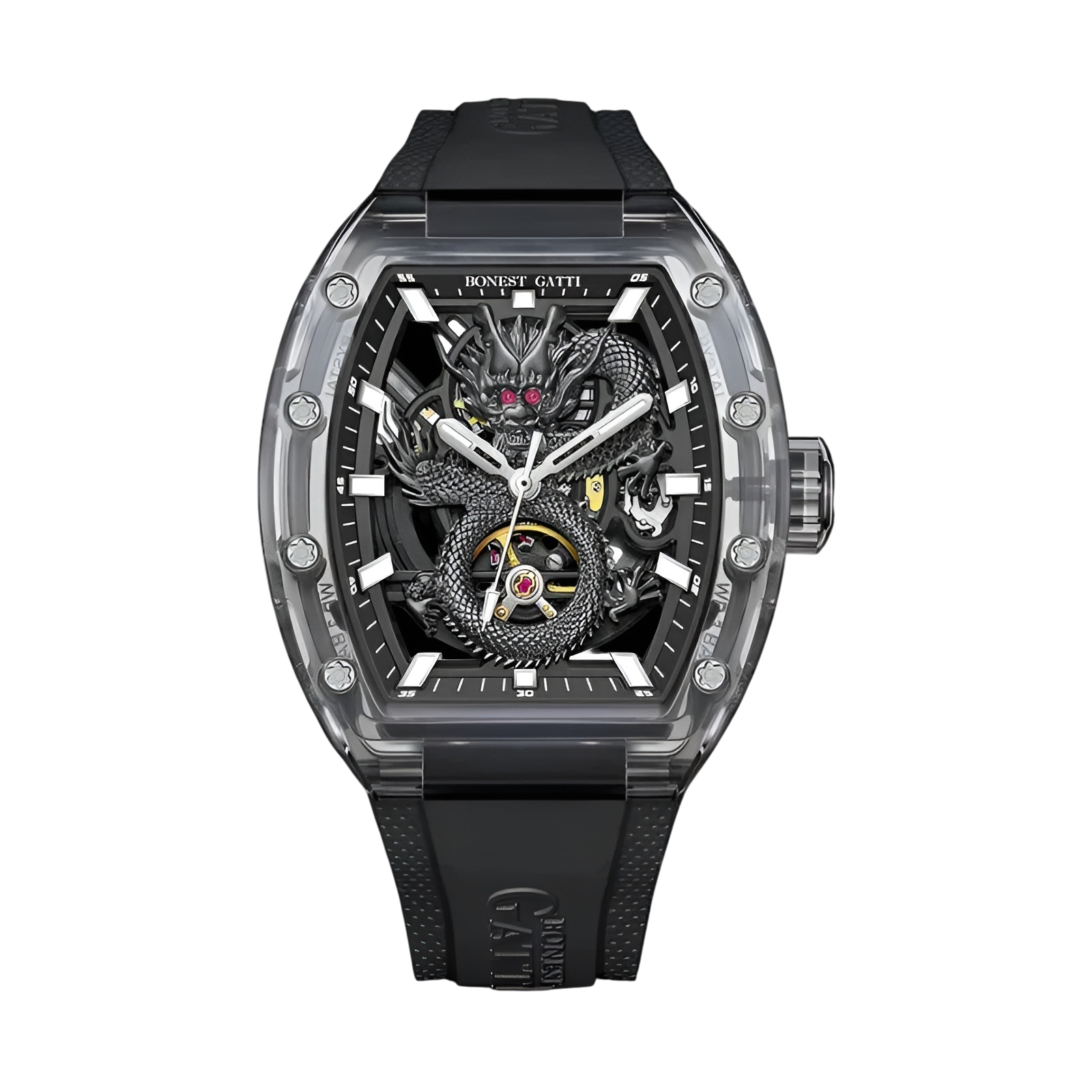 BONEST GATTI BG9980 – Shadow Dragon Edition featuring black bronze case and luminous dragon dial
