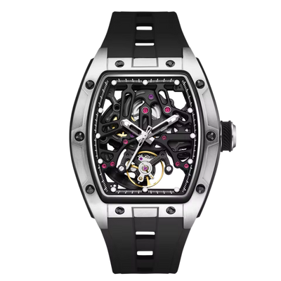 BREITVACHER 91981 - Men A - front view, skeleton movement, black strap
