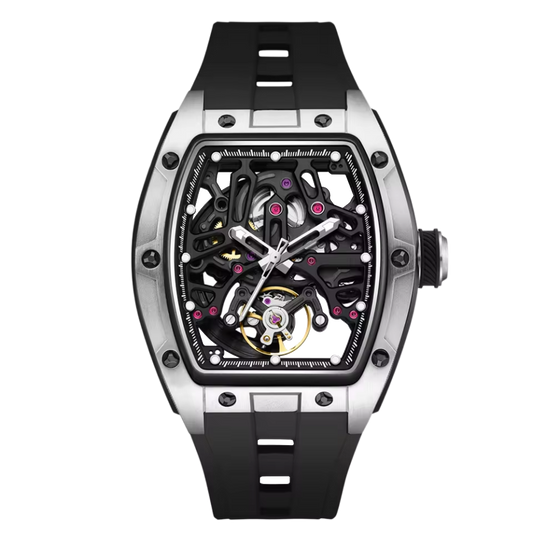BREITVACHER 91981 - Men A - front view, skeleton movement, black strap