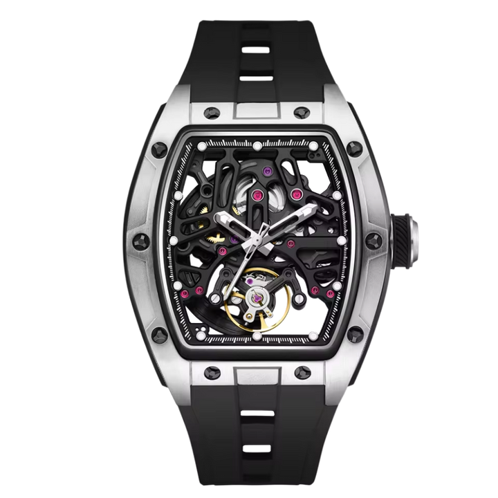 BREITVACHER 91981 - Men A - front view, skeleton movement, black strap