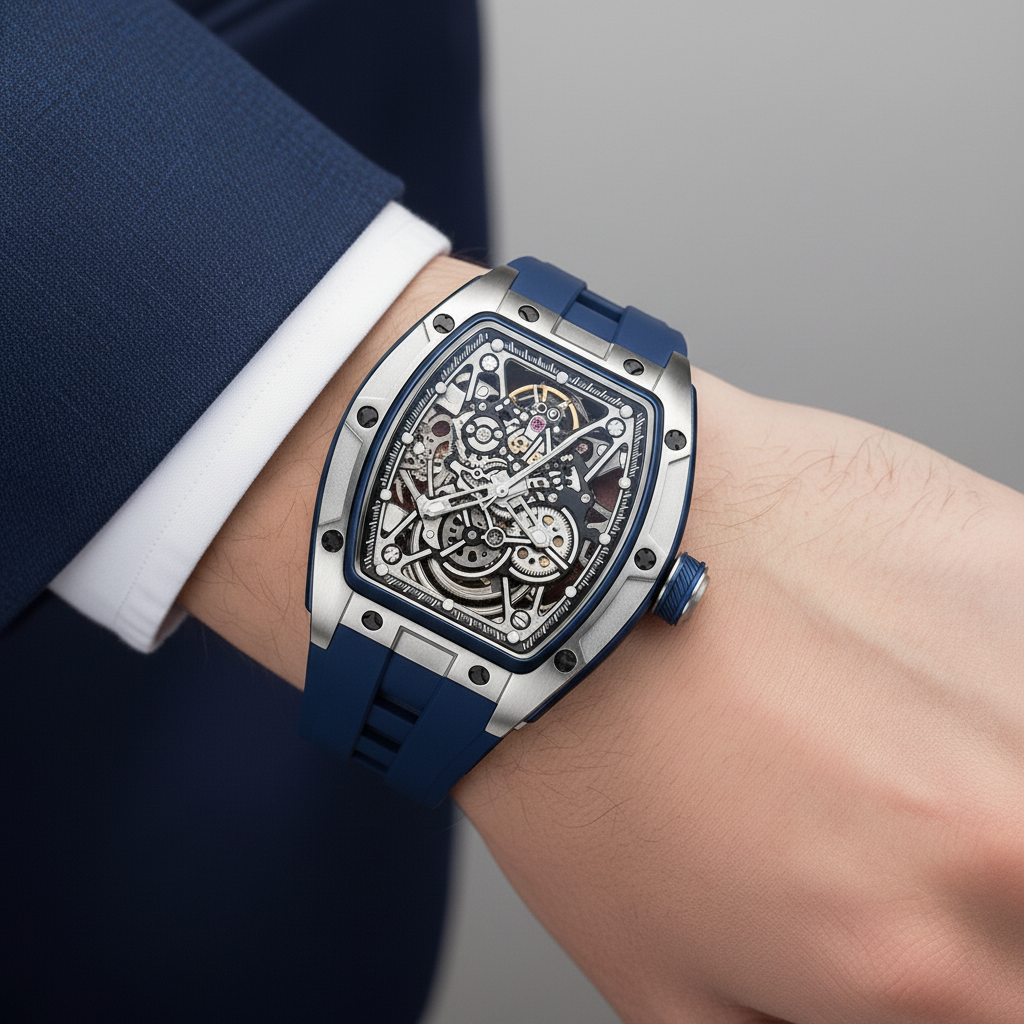 BREITVACHER 91983 - Autom - on-wrist, blue strap