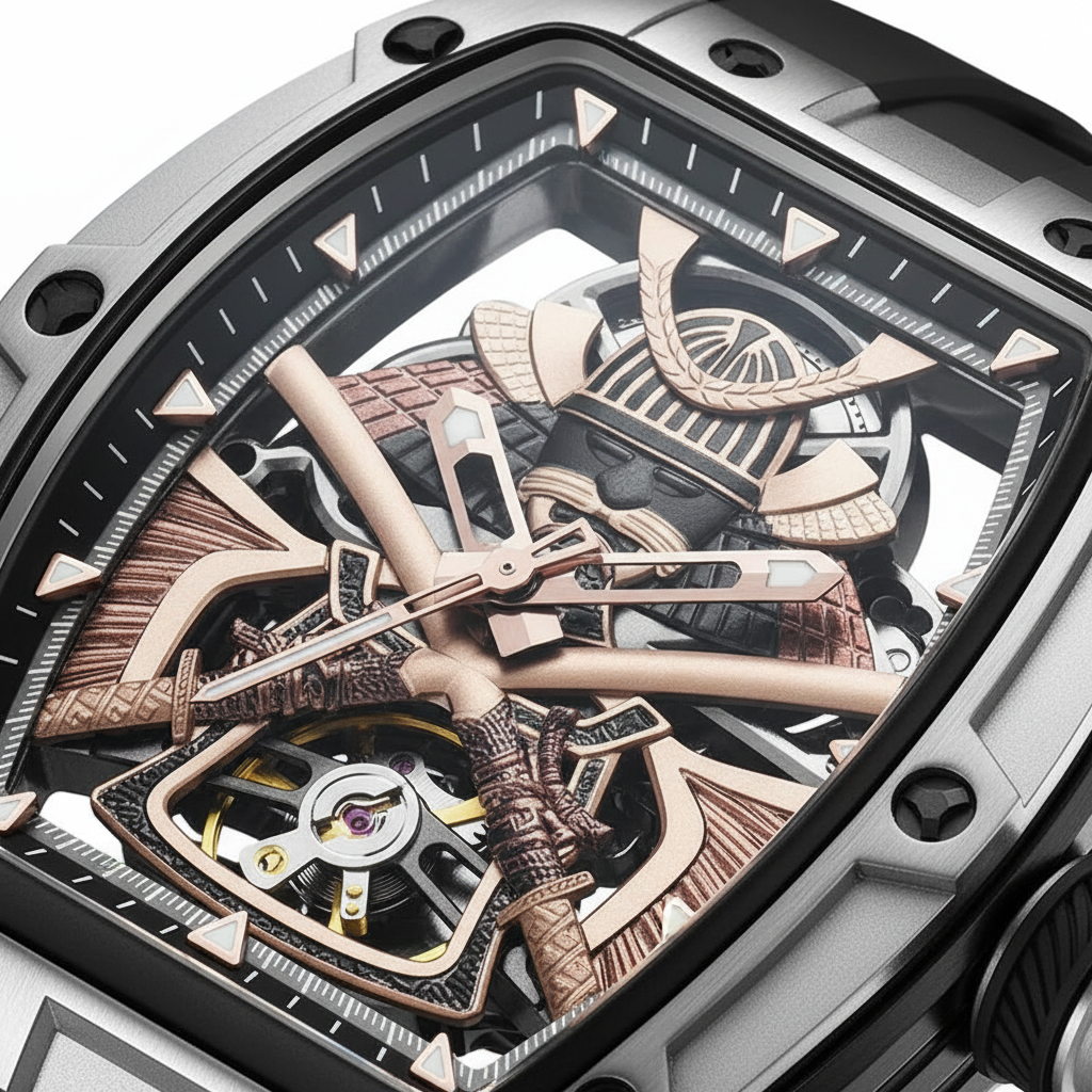 BREITVACHER 91985 - Men A - detailed dial, rose gold samurai