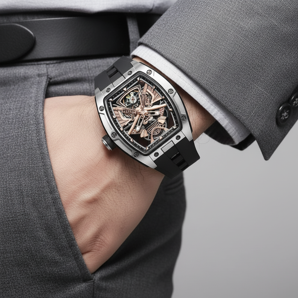 BREITVACHER 91985 - Men A - on wrist, grey suit