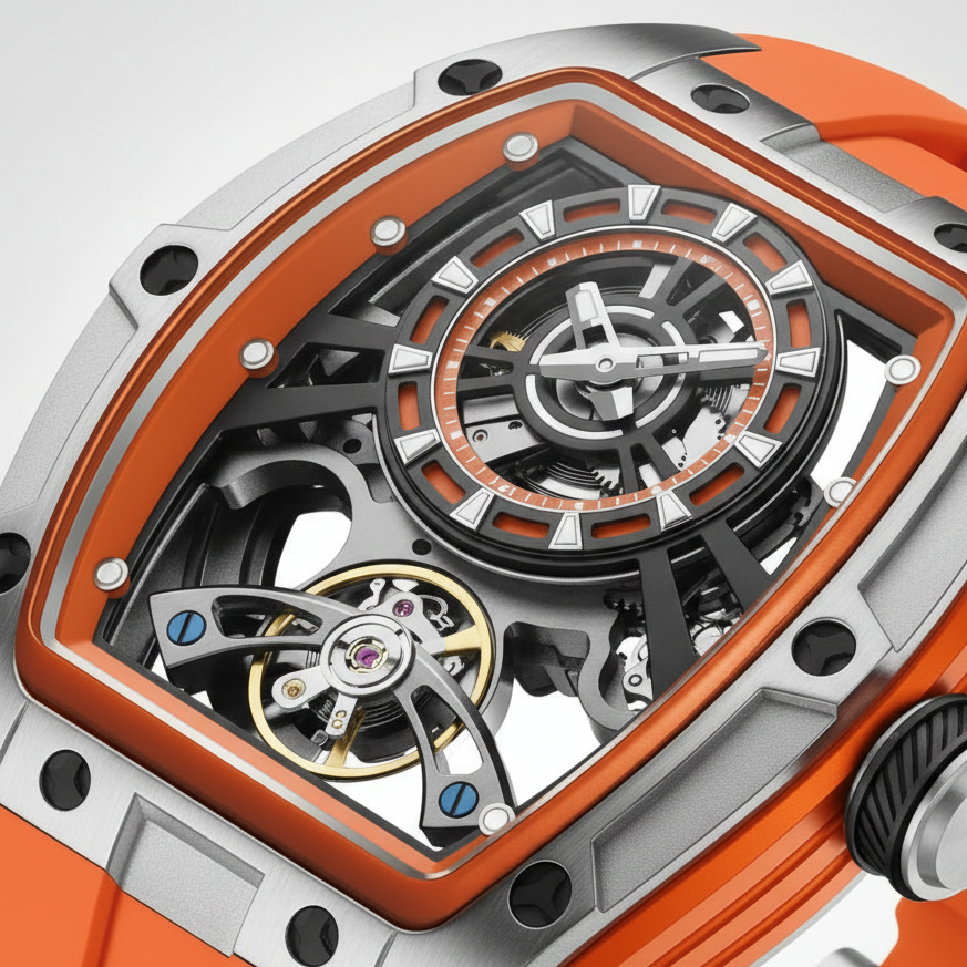 BREITVACHER 91986 - Automatic Men's Watch with Hollow Dial 