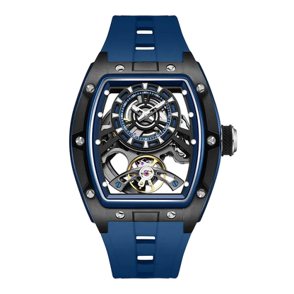 BREITVACHER 91986 - Automatic Men's Watch with Hollow Dial Blue