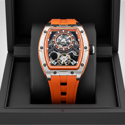 BREITVACHER 91986 - Automatic Men's Watch with Hollow Dial Box