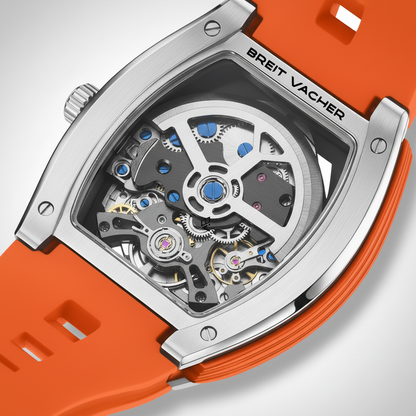 BREITVACHER 91986 - Automatic Men's Watch with Hollow Dial Caseback