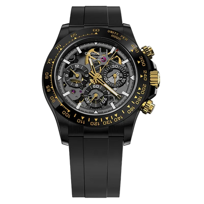 CRONUSART CM015-003 - Men - black gold watch