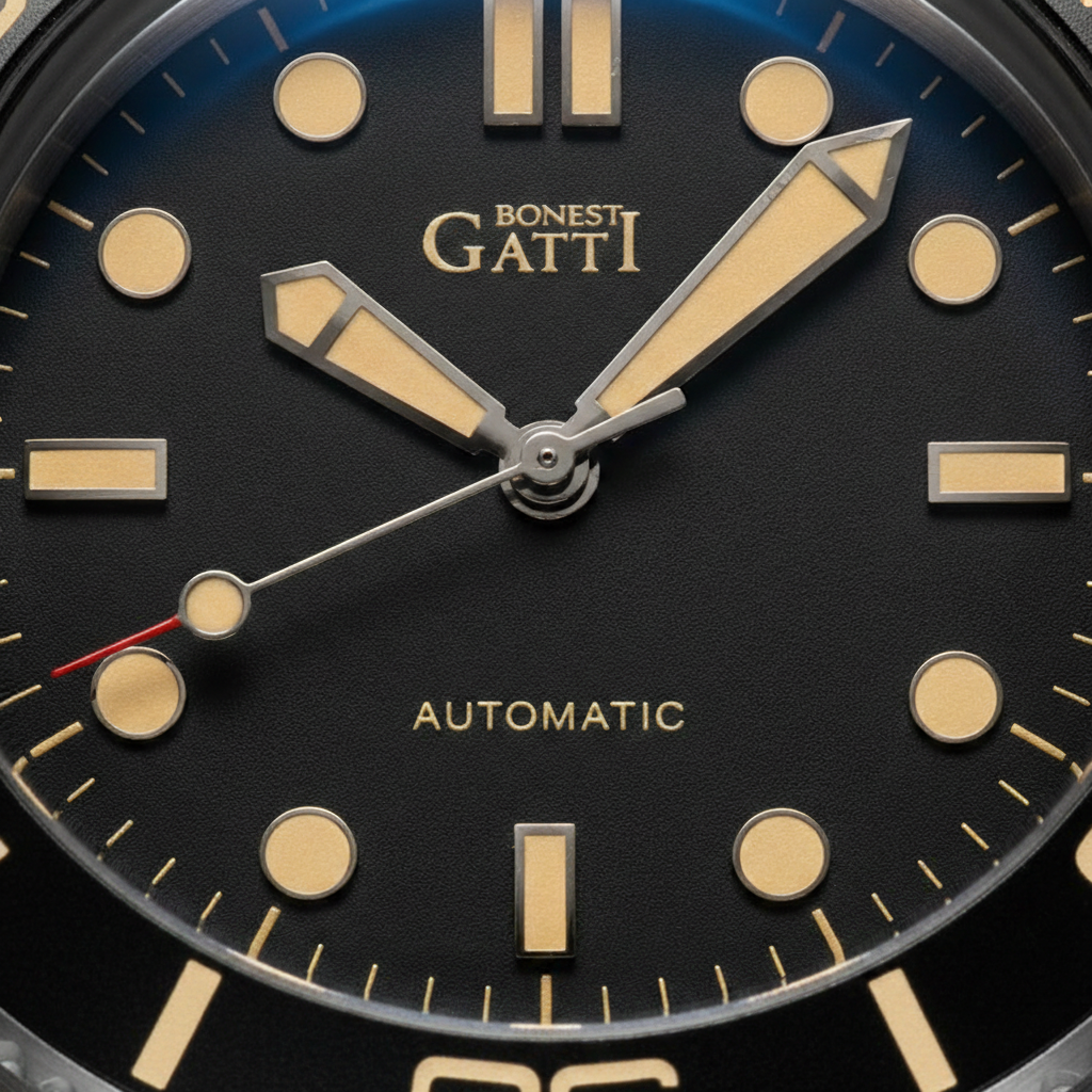 BONEST GATTI BG8001 - Men - dial close-up hands