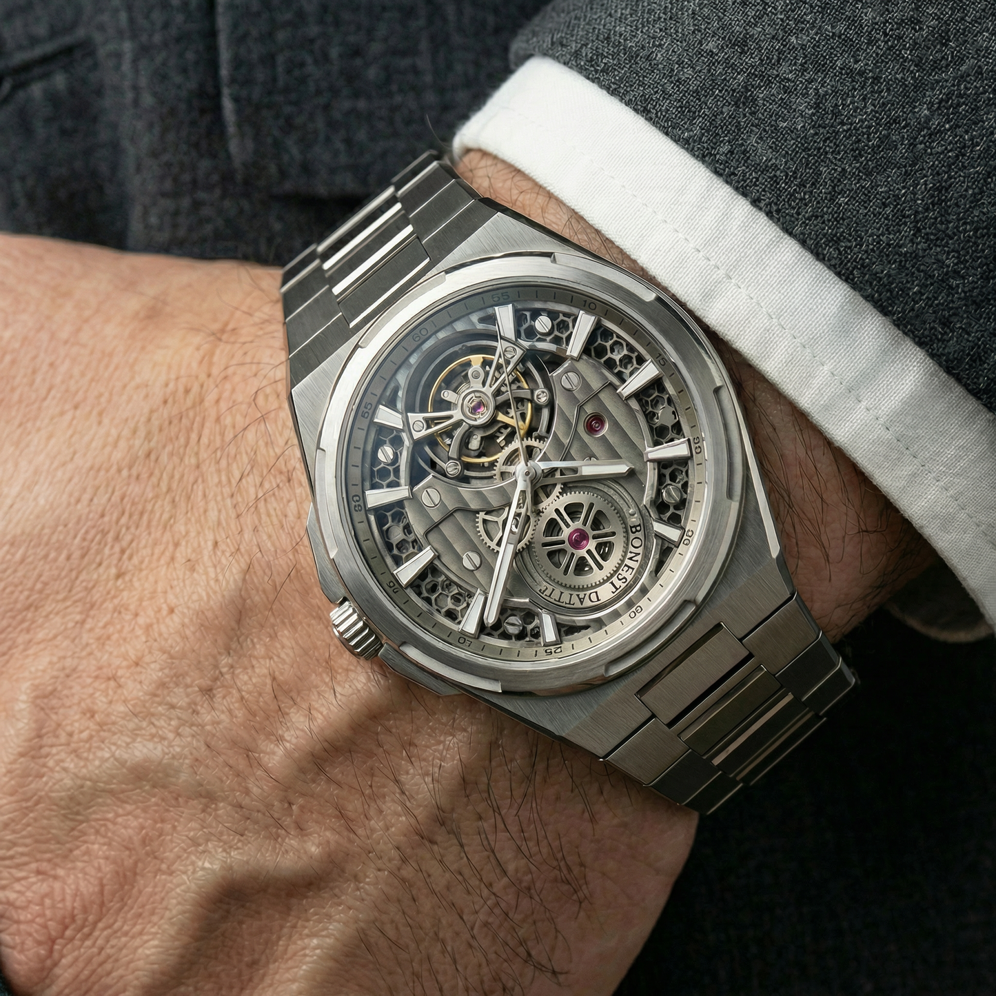 BONEST GATTI BG8007 - Men - silver watch wrist