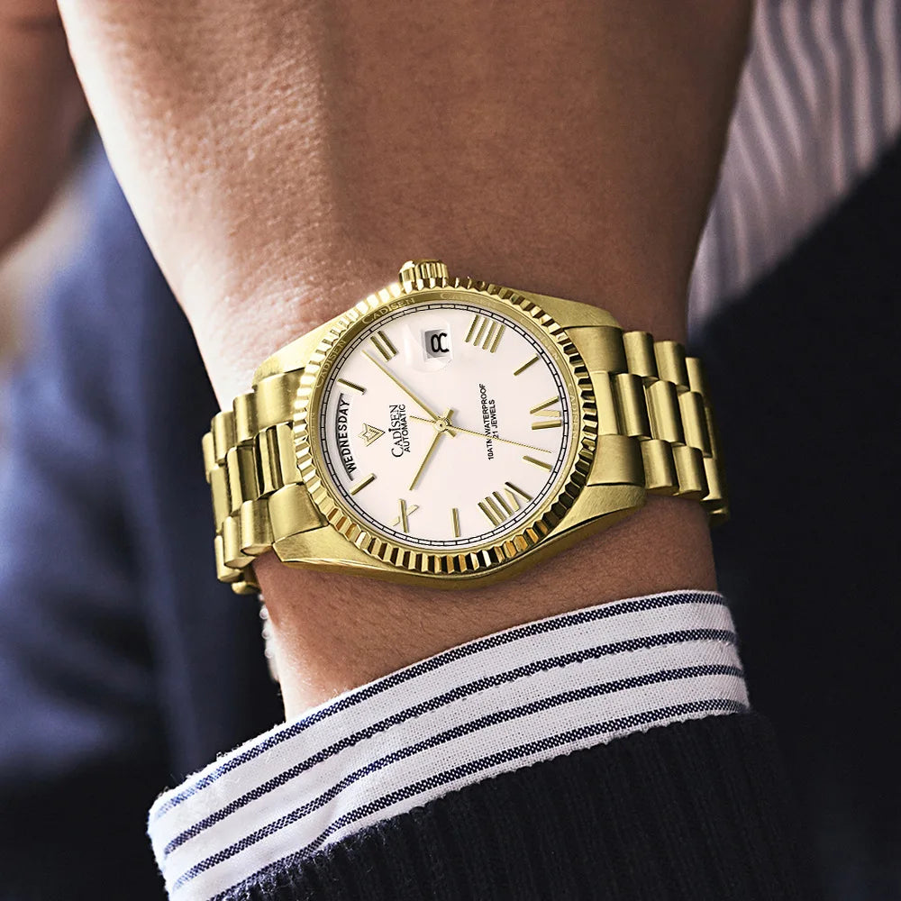 CADISEN 8185 - Automatic - Gold variant, white dial