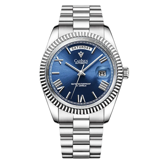 CADISEN 8185 - Automatic - Front view, blue dial