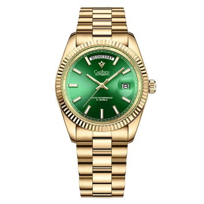 CADISEN 8215 - Luxury Aut - gold green dial