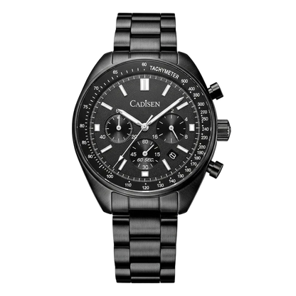 CADISEN C7063 - Men Chronograph Watch Sport Style Black Front