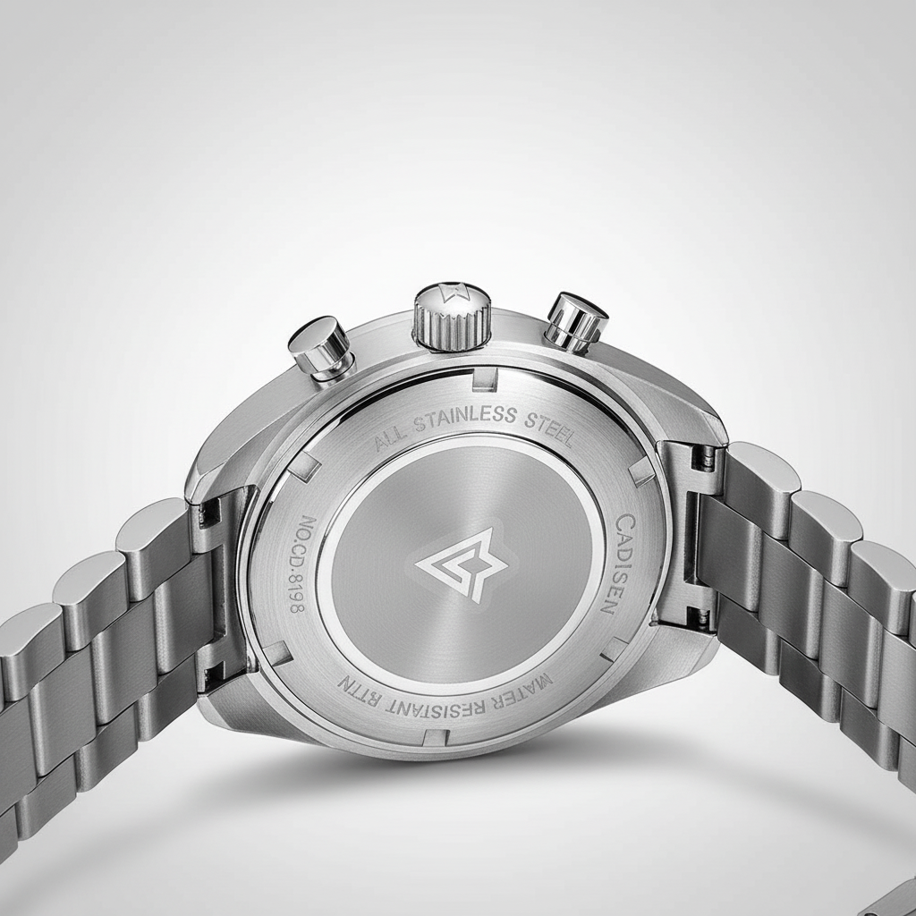 CADISEN C7063 - Men Chronograph Watch Sport Style Blue Caseback