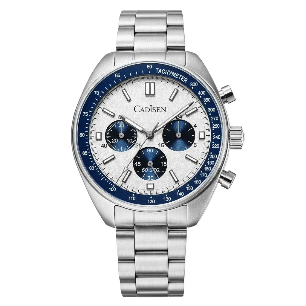 CADISEN C7063 - Men Chronograph Watch Sport Style Blue Dial