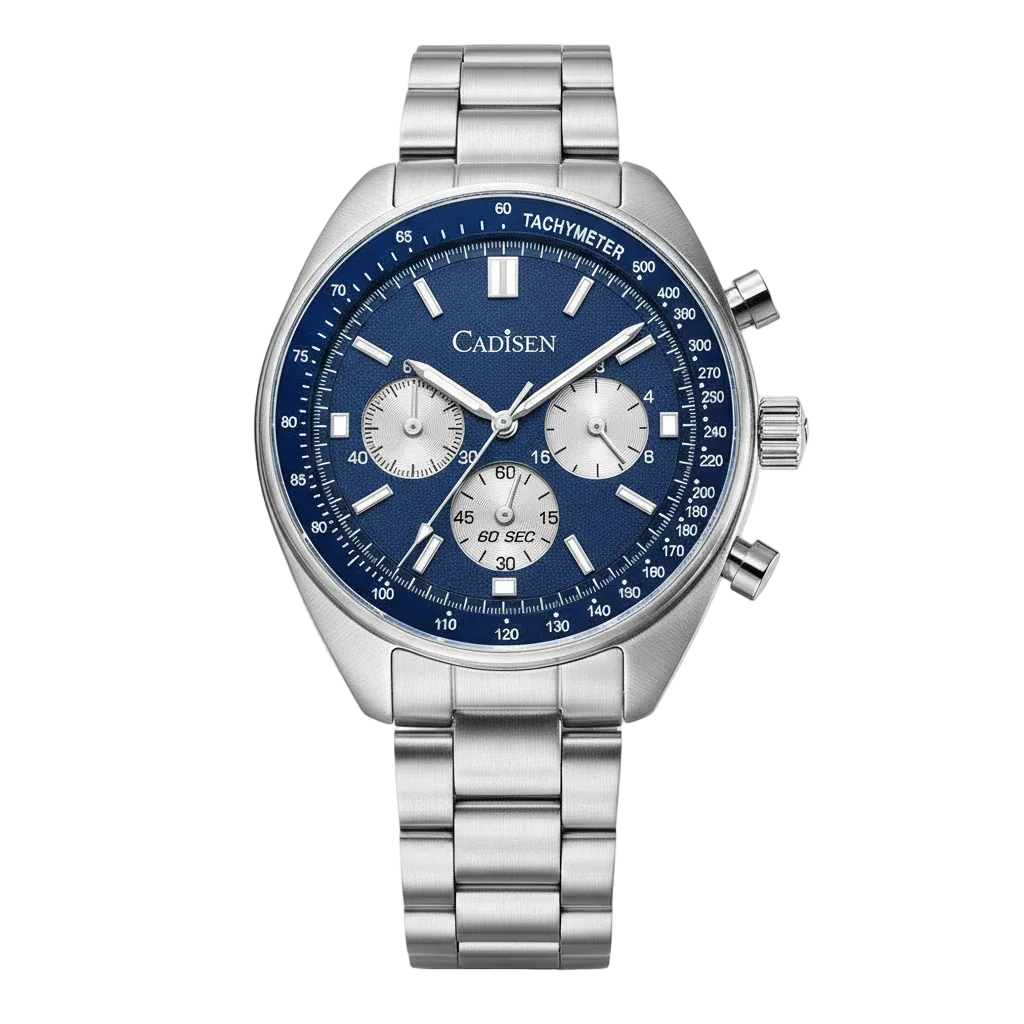 CADISEN C7063 - Men Chronograph Watch Sport Style Blue Front