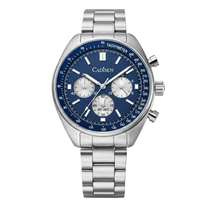 CADISEN C7063 - Men Chronograph Watch Sport Style Blue Front