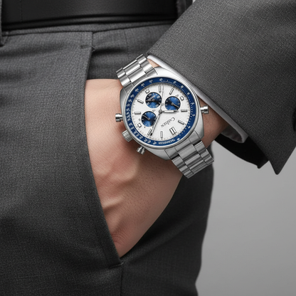 CADISEN C7063 - Men Chronograph Watch Sport Style Blue Wrist