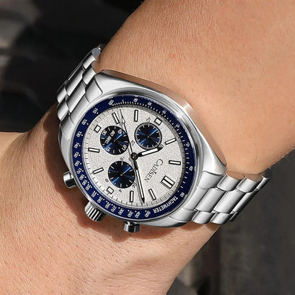CADISEN C7063 - Men Chronograph Watch Sport Style Blue Wrist