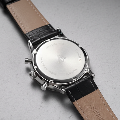 CADISEN C7065 - Men Quart - back view, stainless steel, engraved logo