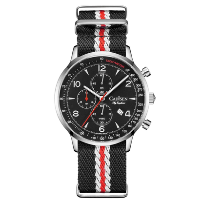CADISEN C7067 - Quartz Watches For Men Chronograph Black