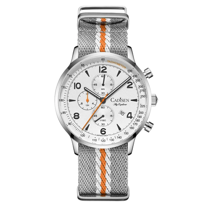 CADISEN C7067 - Quartz Watches For Men Chronograph Full watch White 