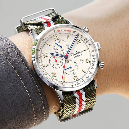CADISEN C7067 - Quartz Watches For Men Chronograph Wrist Shot