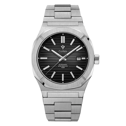 CADISEN C8200 - Black dial, stainless steel, automatic