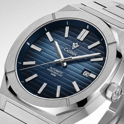 CADISEN C8200 - Blue dial, close-up, textured pattern