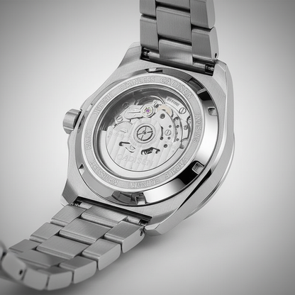 CADISEN C8200 - Exhibition caseback, automatic movement, rear view