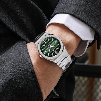 CADISEN C8200 - Green dial, on wrist, business attire