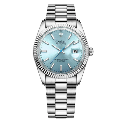CADISEN C8214 - Mechanica - light blue dial, fluted bezel