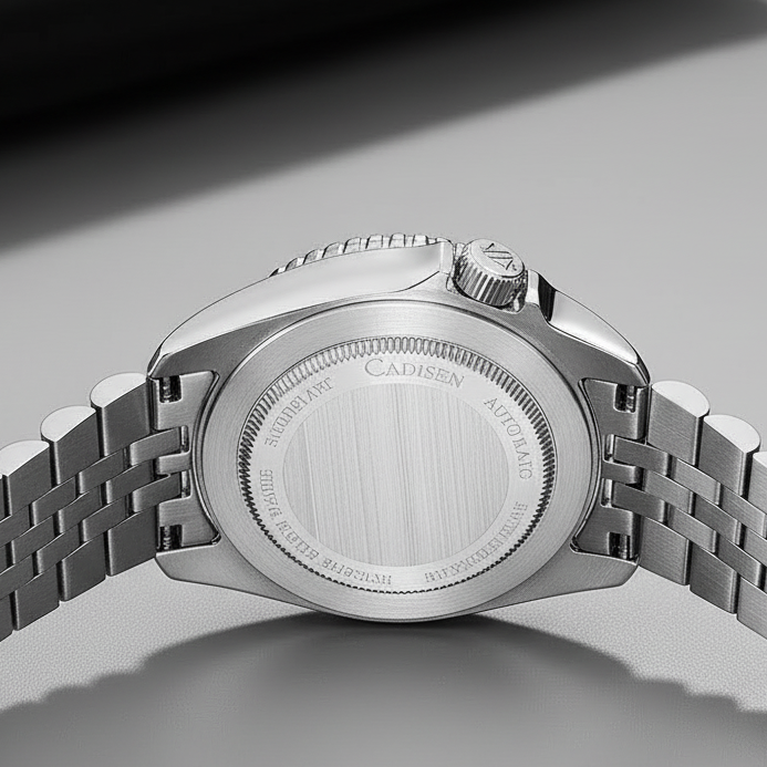 CADISEN C8220 - Automatic - Engraved caseback, brushed steel