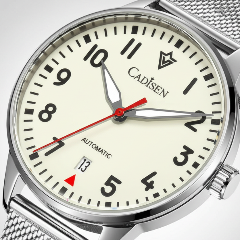 CADISEN C8224 - Mechanica - Close-up dial, hands