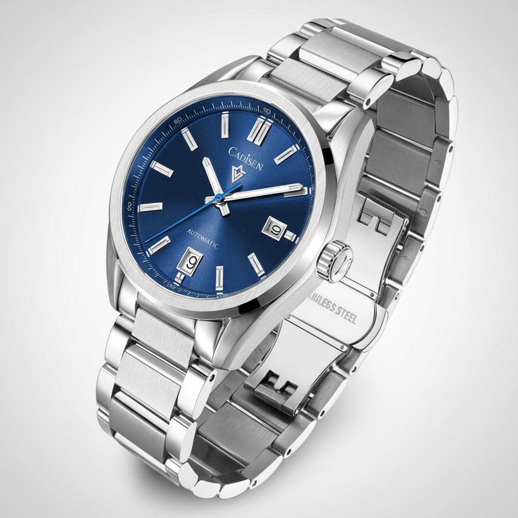 CADISEN C8227 - Automatic - Angled presentation, metal bracelet