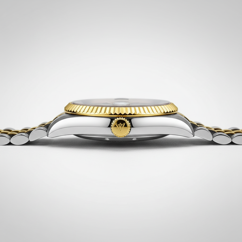 CADISEN C8228 - Men Mecha - Polished case, detailed crown