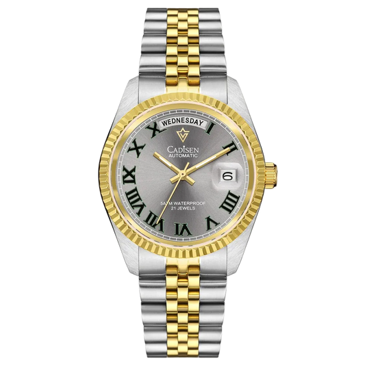 CADISEN C8228 - Men Mecha - Two-tone, gray dial, Roman numerals