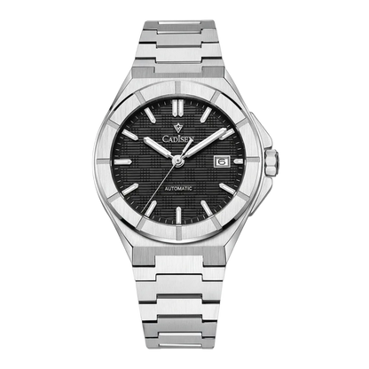 CADISEN C8242 - Luxury Automatic Watch For Men Full view Black