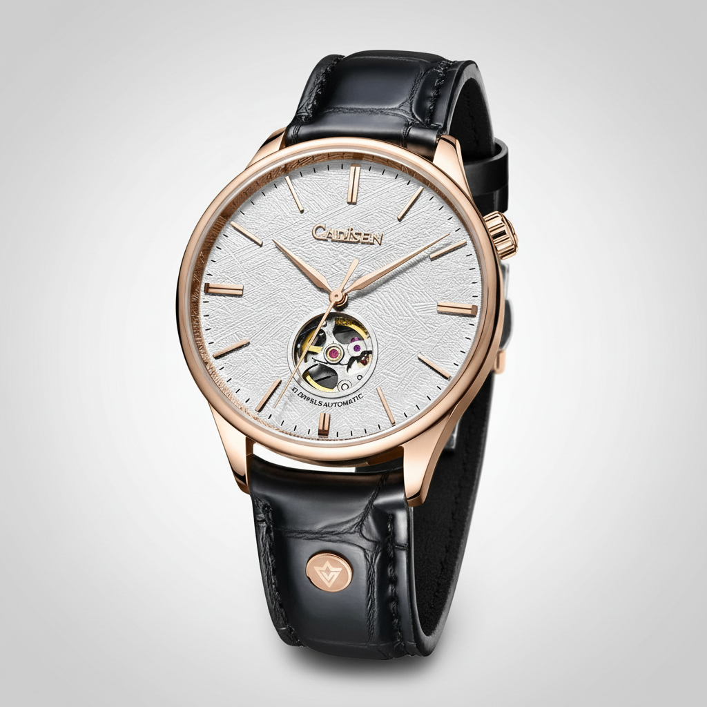 Cadisen C8187 - Mechanica - dynamic angle, white dial, rose gold