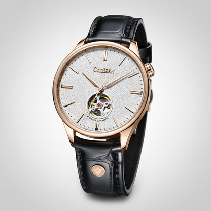 Cadisen C8187 - Mechanica - dynamic angle, white dial, rose gold