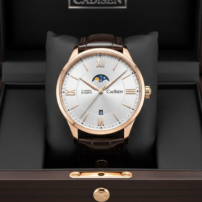 Cadisen C8188 - Automatic - presentation box, luxury packaging, dark wood