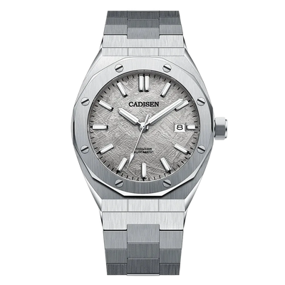 Cadisen C8193 - Men Autom - Front silver meteorite dial
